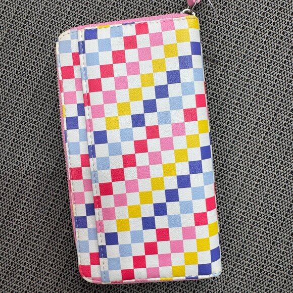 Colorful No Boundaries Phone Zip Crossbody Wallet Pockets & Adjustable Strap - Picture 8 of 9